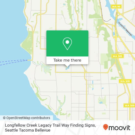 Mapa de Longfellow Creek Legacy Trail Way Finding Signs