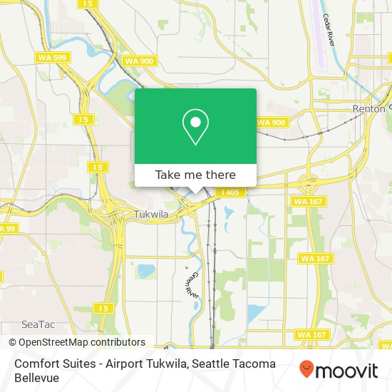 Mapa de Comfort Suites - Airport Tukwila