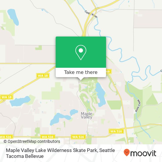 Maple Valley Lake Wilderness Skate Park map