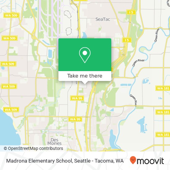 Madrona Elementary School map