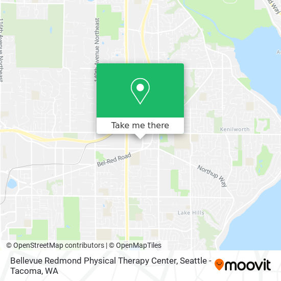 Mapa de Bellevue Redmond Physical Therapy Center