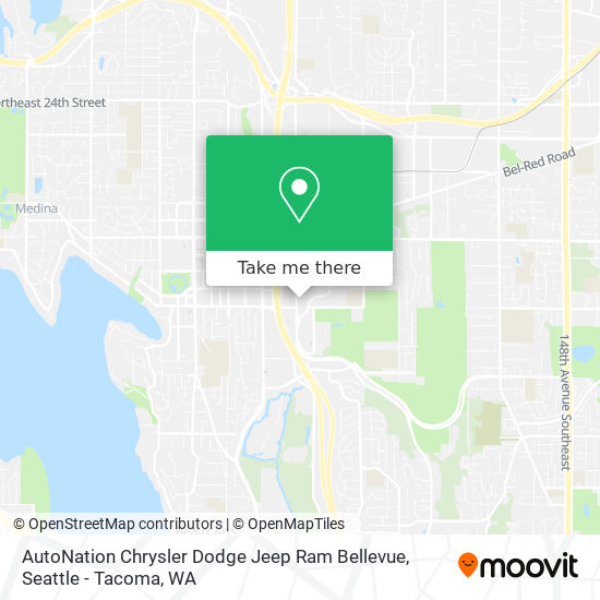 Mapa de AutoNation Chrysler Dodge Jeep Ram Bellevue