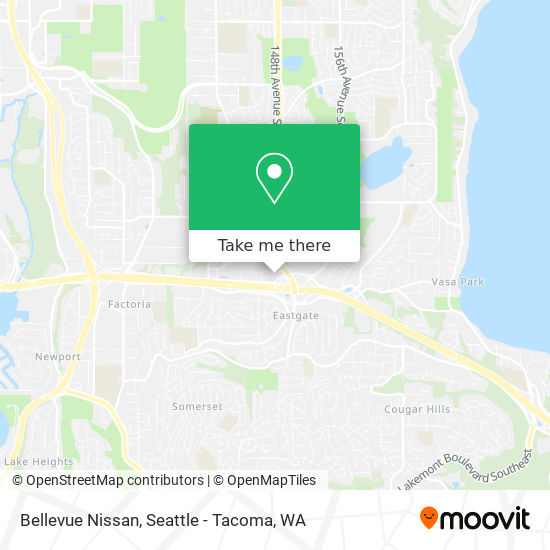 Bellevue Nissan map