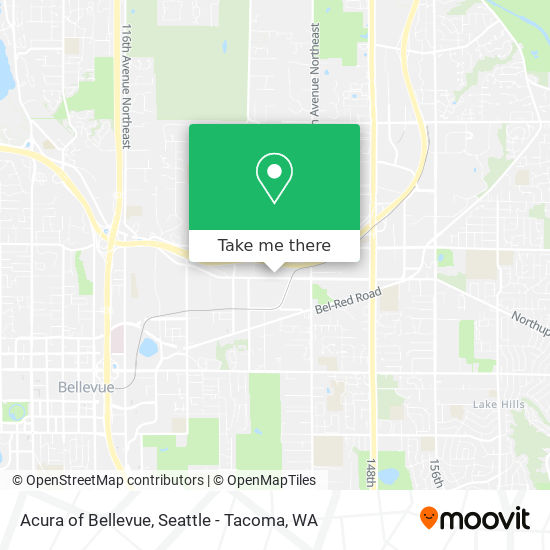 Acura of Bellevue map