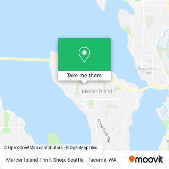 Mercer Island Thrift Shop map