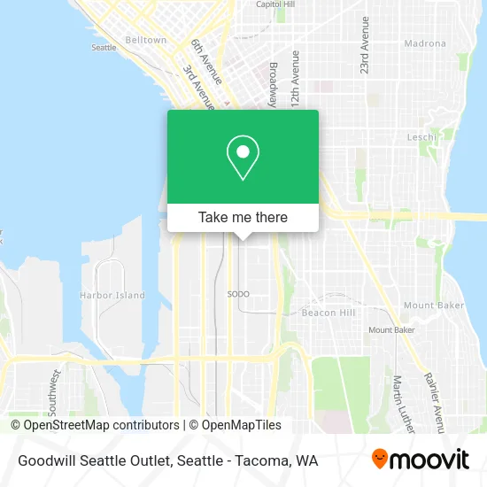 Goodwill Seattle Outlet map