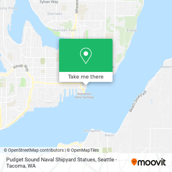 Mapa de Pudget Sound Naval Shipyard Statues