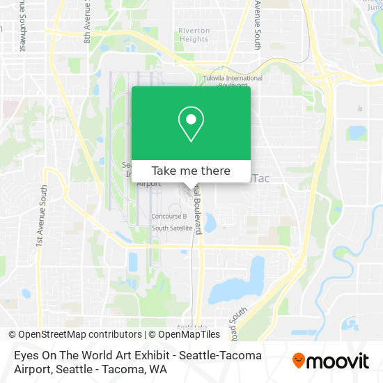 Mapa de Eyes On The World Art Exhibit - Seattle-Tacoma Airport