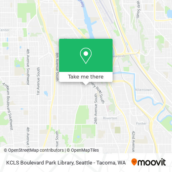 Mapa de KCLS Boulevard Park Library