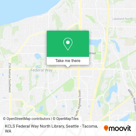 KCLS Federal Way North Library map