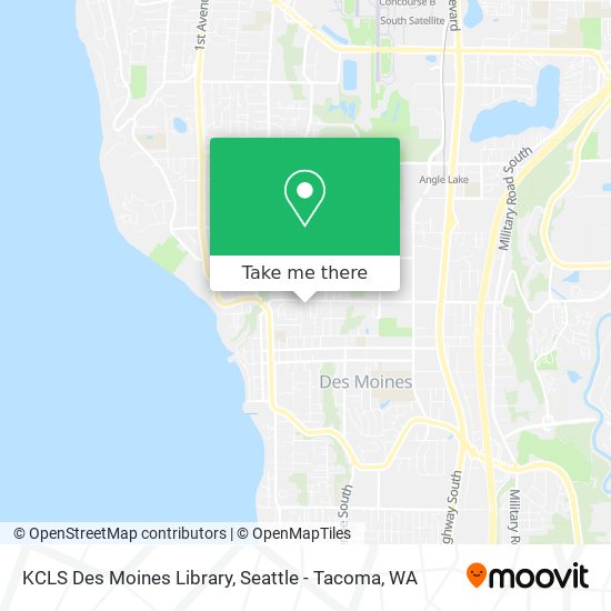 KCLS Des Moines Library map