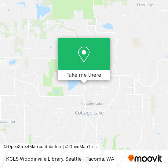 KCLS Woodinville Library map