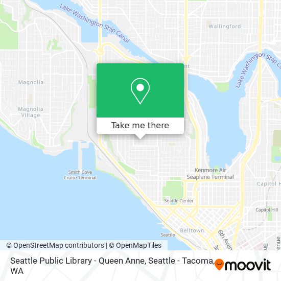 Mapa de Seattle Public Library - Queen Anne