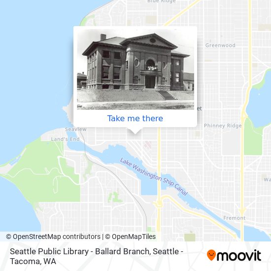 Mapa de Seattle Public Library - Ballard Branch