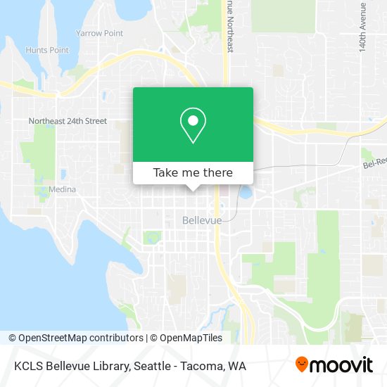 KCLS Bellevue Library map