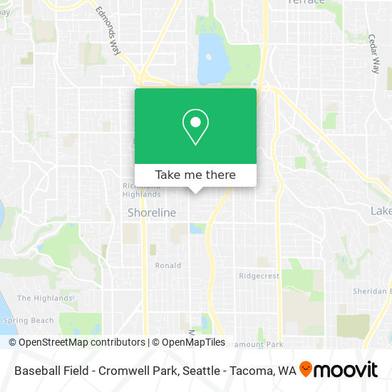 Mapa de Baseball Field - Cromwell Park