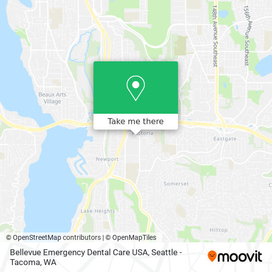 Bellevue Emergency Dental Care USA map