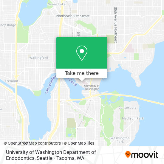 Mapa de University of Washington Department of Endodontics