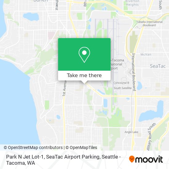 Park N Jet Lot-1, SeaTac Airport Parking map