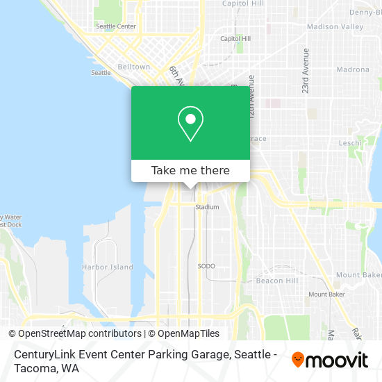 Mapa de CenturyLink Event Center Parking Garage