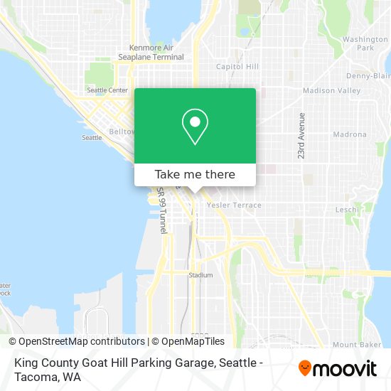 Mapa de King County Goat Hill Parking Garage