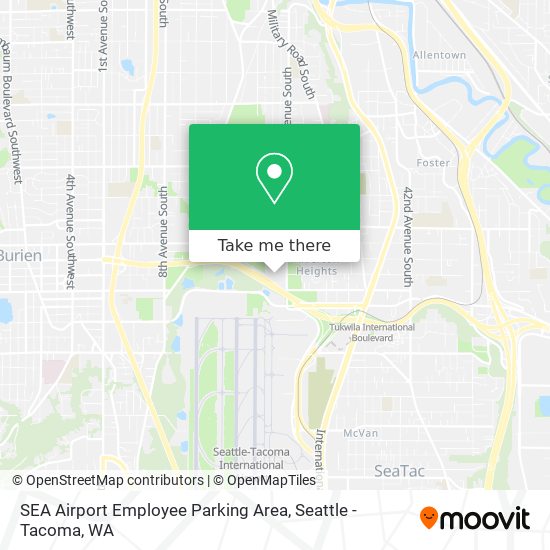 SEA Airport Employee Parking Area map