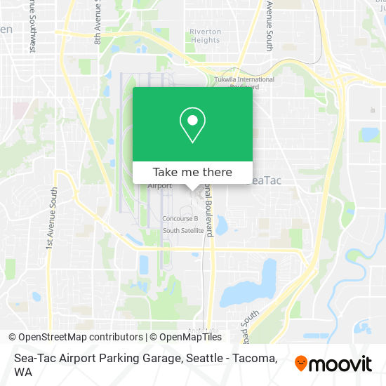 Mapa de Sea-Tac Airport Parking Garage