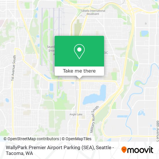 WallyPark Premier Airport Parking (SEA) map