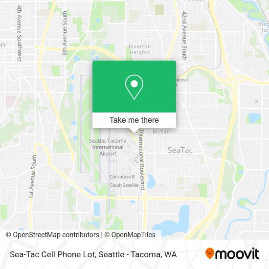 Mapa de Sea-Tac Cell Phone Lot