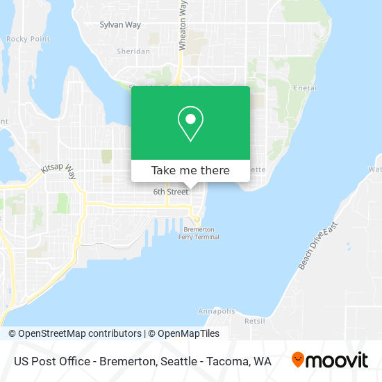 US Post Office - Bremerton map