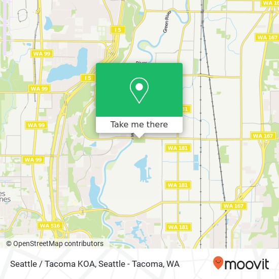 Seattle / Tacoma KOA map