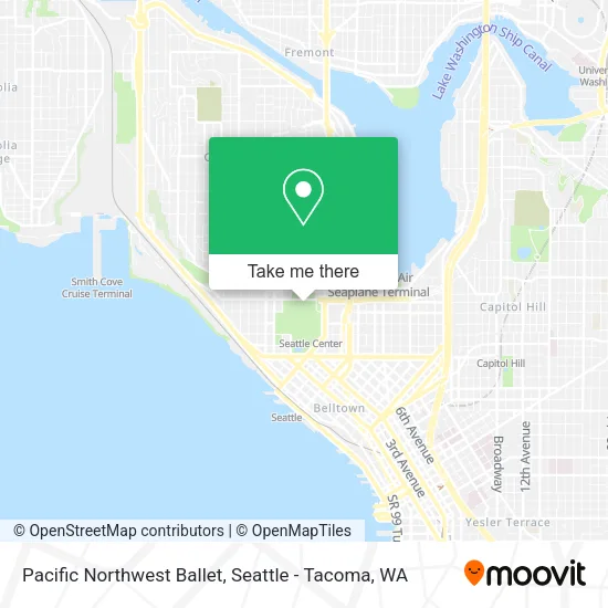 Pacific Northwest Ballet map