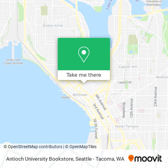 Mapa de Antioch University Bookstore