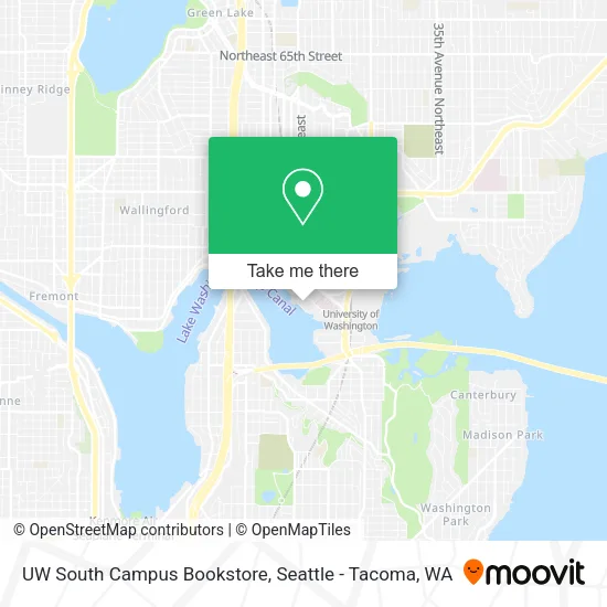 UW South Campus Bookstore map