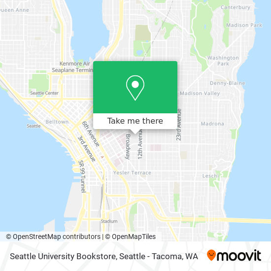 Mapa de Seattle University Bookstore