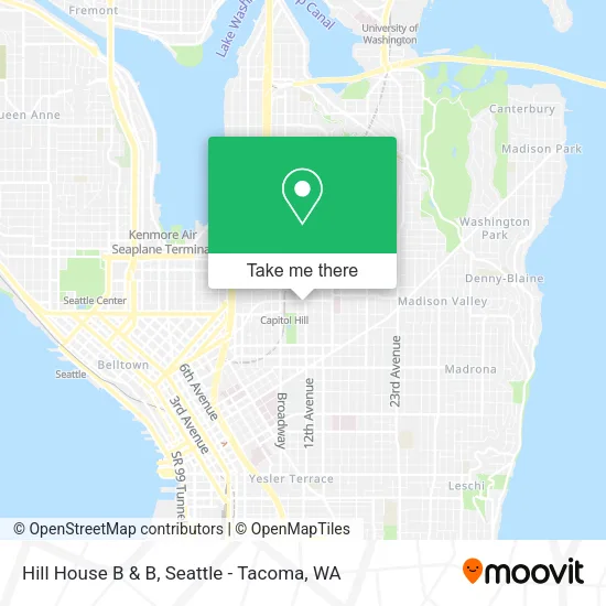 Hill House B & B map