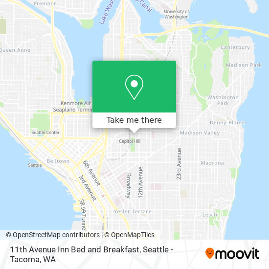 Mapa de 11th Avenue Inn Bed and Breakfast