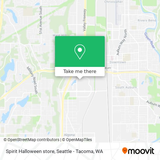 Mapa de Spirit Halloween store