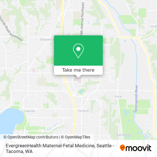 Mapa de EvergreenHealth Maternal-Fetal Medicine