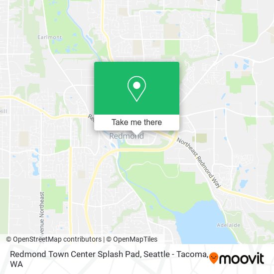 Redmond Town Center Splash Pad map