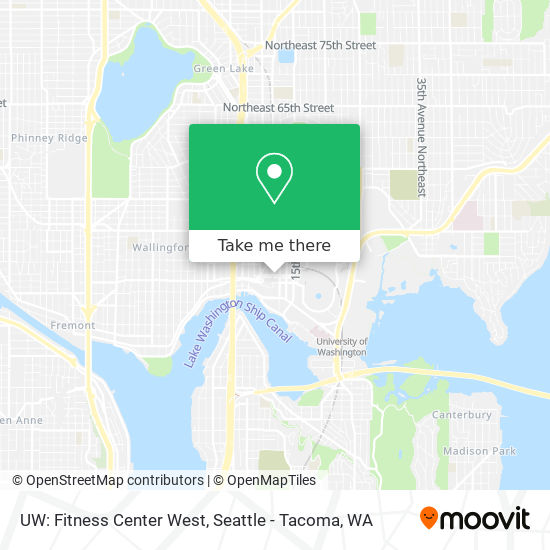 Mapa de UW: Fitness Center West