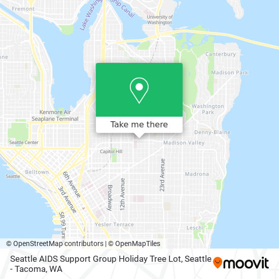 Seattle AIDS Support Group Holiday Tree Lot map