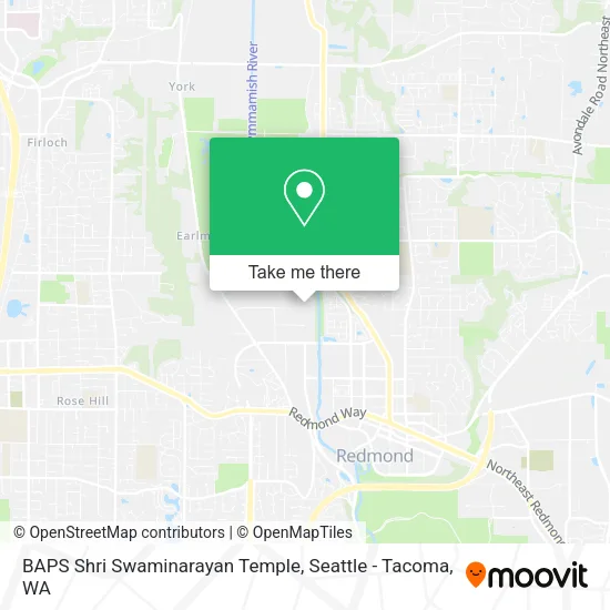 Mapa de BAPS Shri Swaminarayan Temple