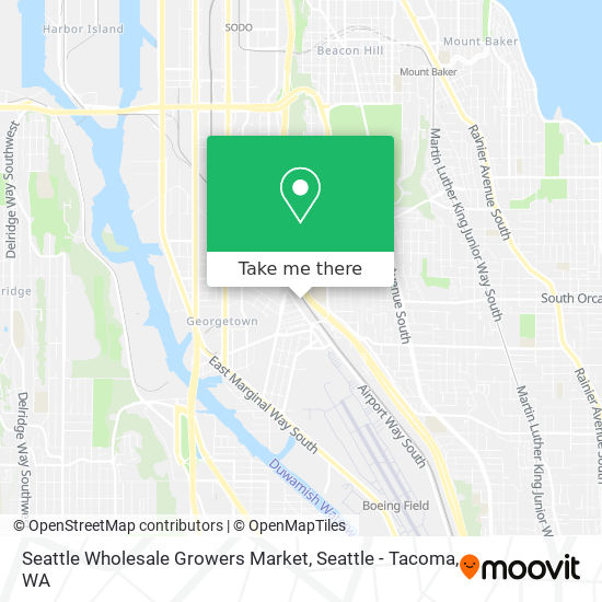 Mapa de Seattle Wholesale Growers Market
