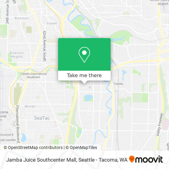 Jamba Juice Southcenter Mall map