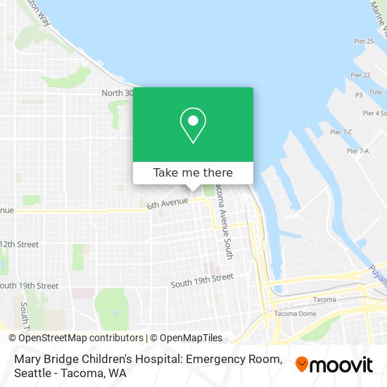 Mapa de Mary Bridge Children's Hospital: Emergency Room