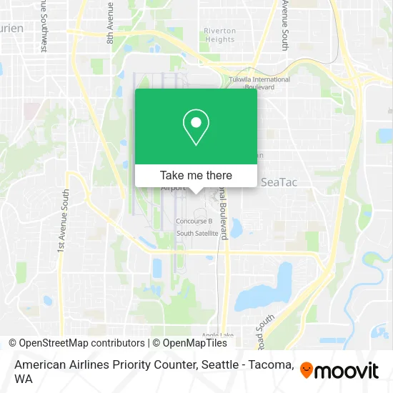 American Airlines Priority Counter map