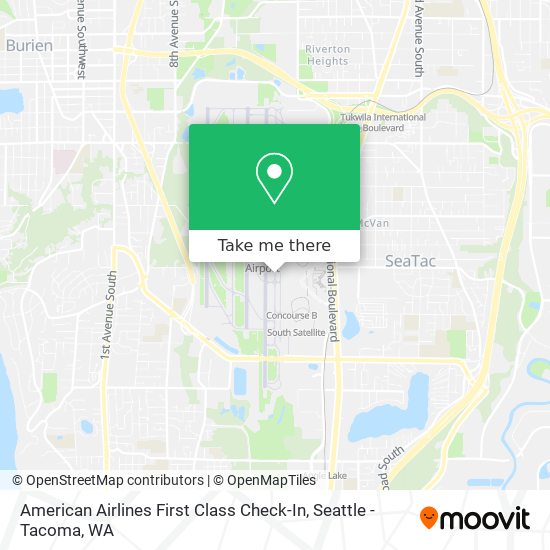 Mapa de American Airlines First Class Check-In