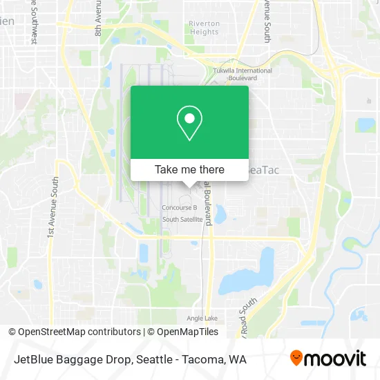 Mapa de JetBlue Baggage Drop