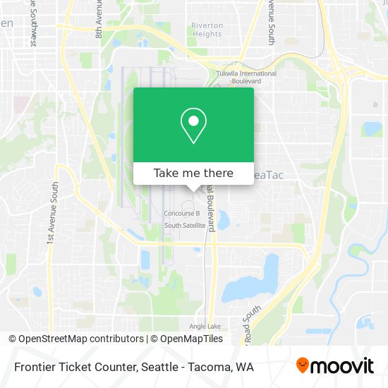 Frontier Ticket Counter map